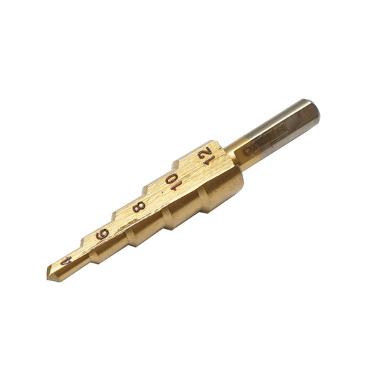 Punta conica Crownman a 5 gradini da 4-12 mm in acciaio HSS 4241 per metallo, alluminio, legno, plastica, ottone