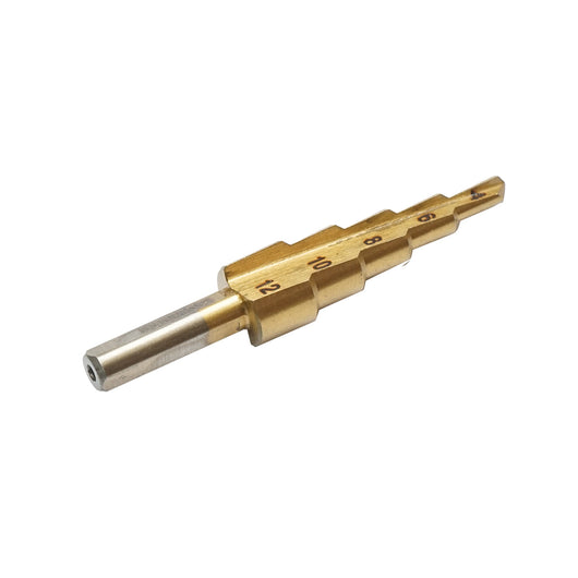 Punta conica Crownman a 5 gradini da 4-12 mm in acciaio HSS 4241 per metallo, alluminio, legno, plastica, ottone