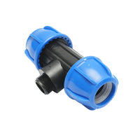 Quadrato a T di compressione con filettatura esterna maschio a 90 gradi D40x40mmx1, PN16 bar per sistemi di irrigazione