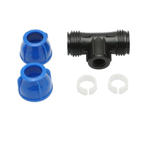 Quadrato a T di compressione con filettatura interna femmina a 90 gradi D25x25mmx1/2, PN16 bar per sistemi di irrigazione