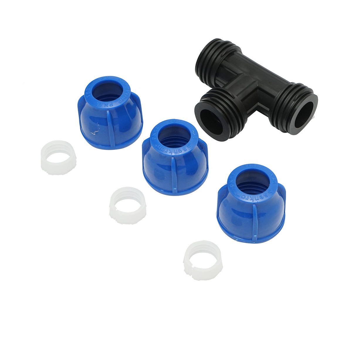 Quadrato a T di compressione uguale D20x20x20 mm PN16 per sistemi di irrigazione