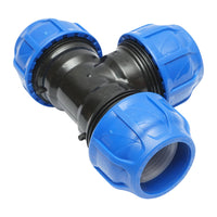 Quadrato a T di compressione uguale D63x63x63mm PN16 PEHD.