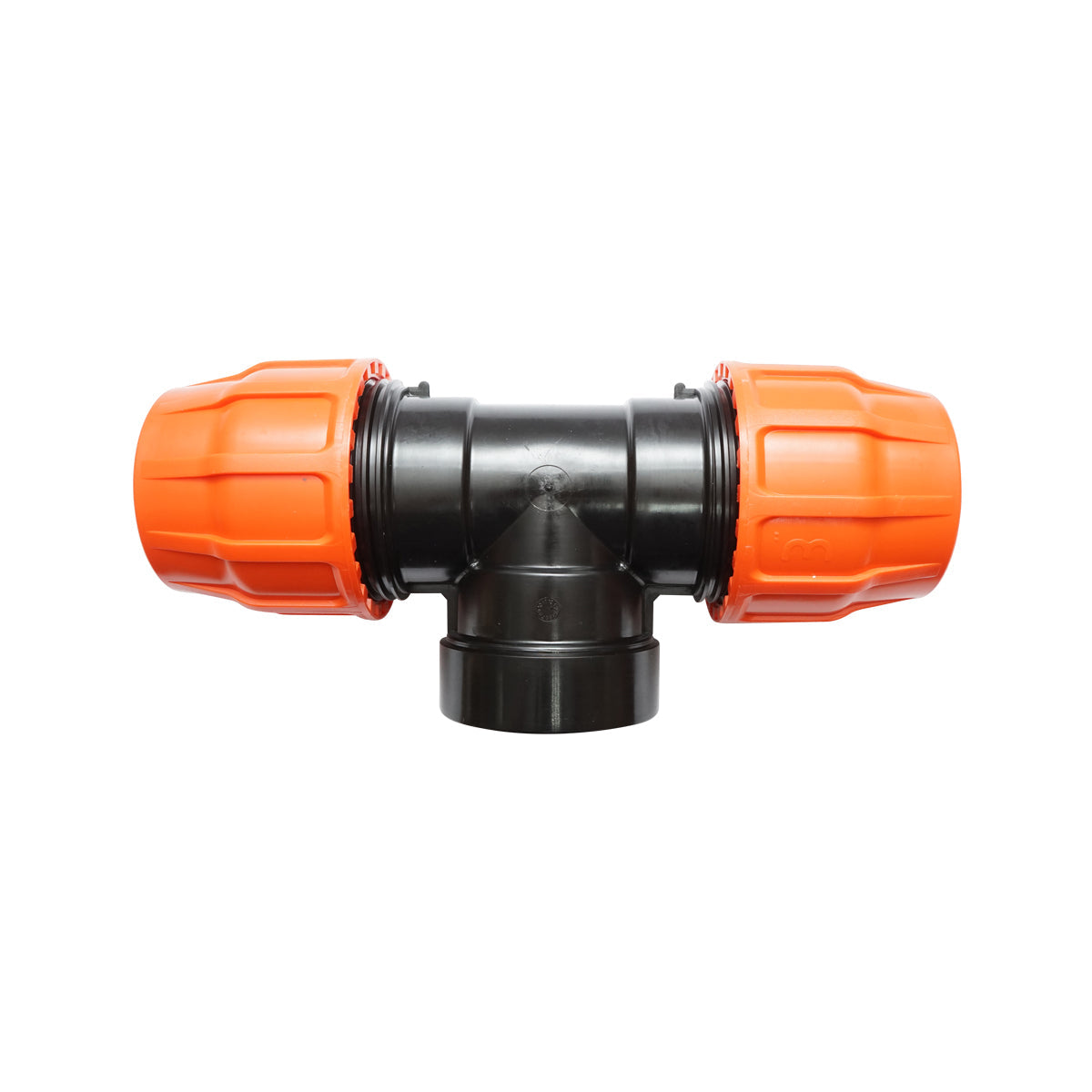 Quadrato a T Layflat con olandese D75x75mm con filettatura interna, PN6 Poelsan