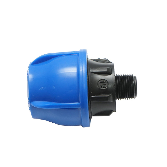 Raccordo a compressione con filettatura esterna D32mmx1/2 pollice, PN16 per sistemi di irrigazione