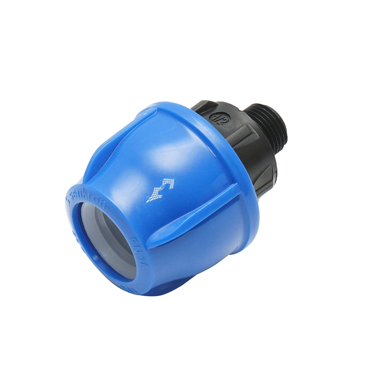 Raccordo a compressione con filettatura esterna D32mmx1/2 pollice, PN16 per sistemi di irrigazione