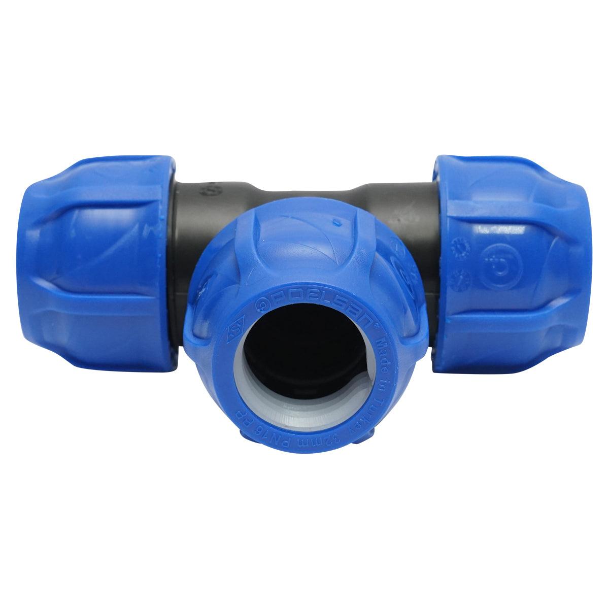 Raccordo a T a compressione 32x32x32mm max 16bar Raccordo Tubi PEHD
