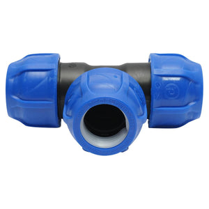 Raccordo a T a compressione 32x32x32mm max 16bar Raccordo Tubi PEHD
