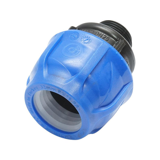 Raccordo Maschio a compressione 32mm X 3/4", PN16 per sistemi di irrigazione Manicotto Raccordo Tubi Raccordo di giunzione a compressione 25mm X 3/4", PN16 per sistemi di irrigazione