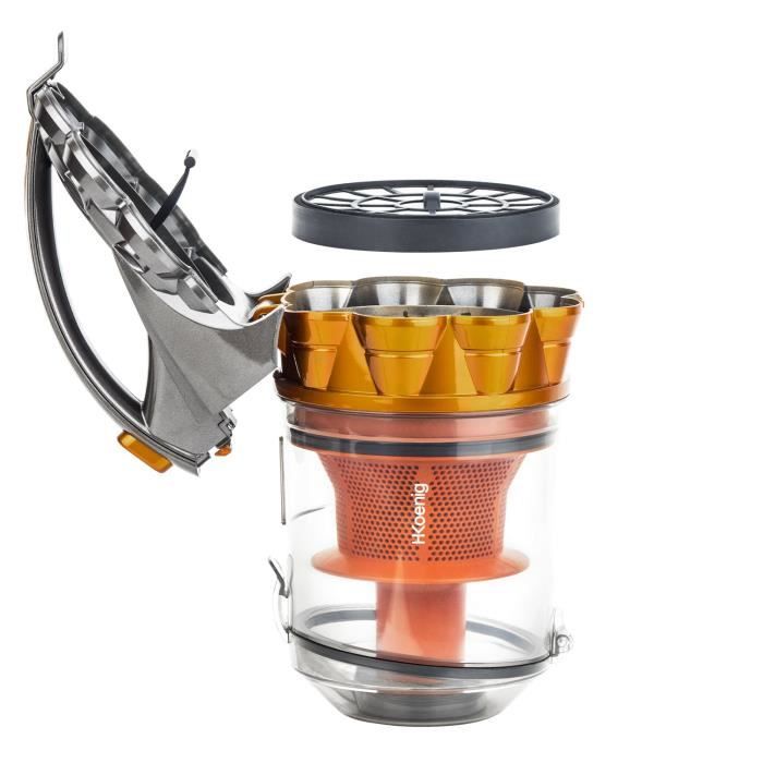 Aspirapolvere multiciclonico HKoeNIG Compact+ senza sacco - Tubo telescopico in alluminio - Classe A