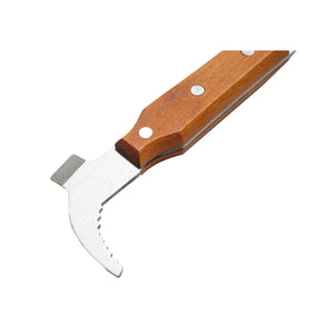 Raschietto per Apicoltura in acciaio inox con manico in legno e scala tipo L, 260 mm.