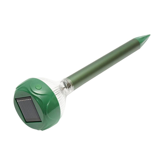 Repellente Solare Dissuasore Dispositivo Sonico per Talpe, Serpenti, Set da 2, 400-1000 Hz, 650-800 m², Batteria Ricaricabile 3,7 V, Pannello Solare 60x60 mm