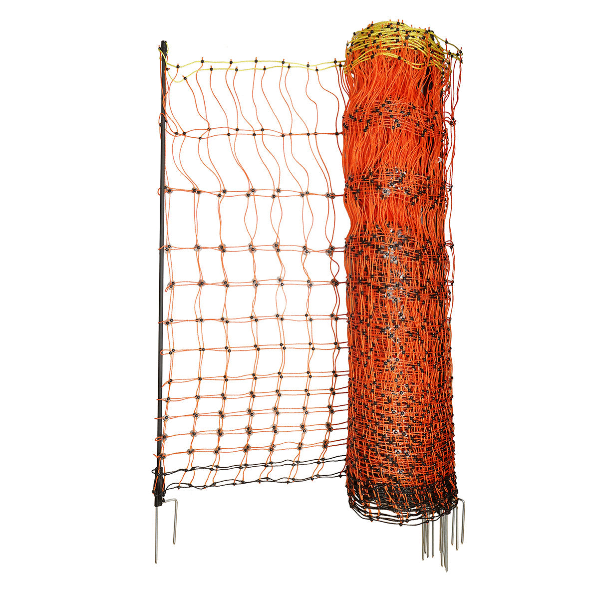 Rete per recinzione elettrica 120cmx30m con piede doppio, resistenza 0.2 Ohm/m, Breckner Germany.