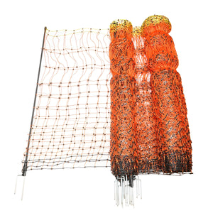 Rete per recinzione elettrica 120cmx50m con piede doppio, resistenza 0.2 Ohm/m, Breckner Germany