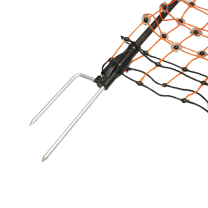 Rete per recinzione elettrica 120cmx50m con piede doppio, resistenza 0.2 Ohm/m, Breckner Germany