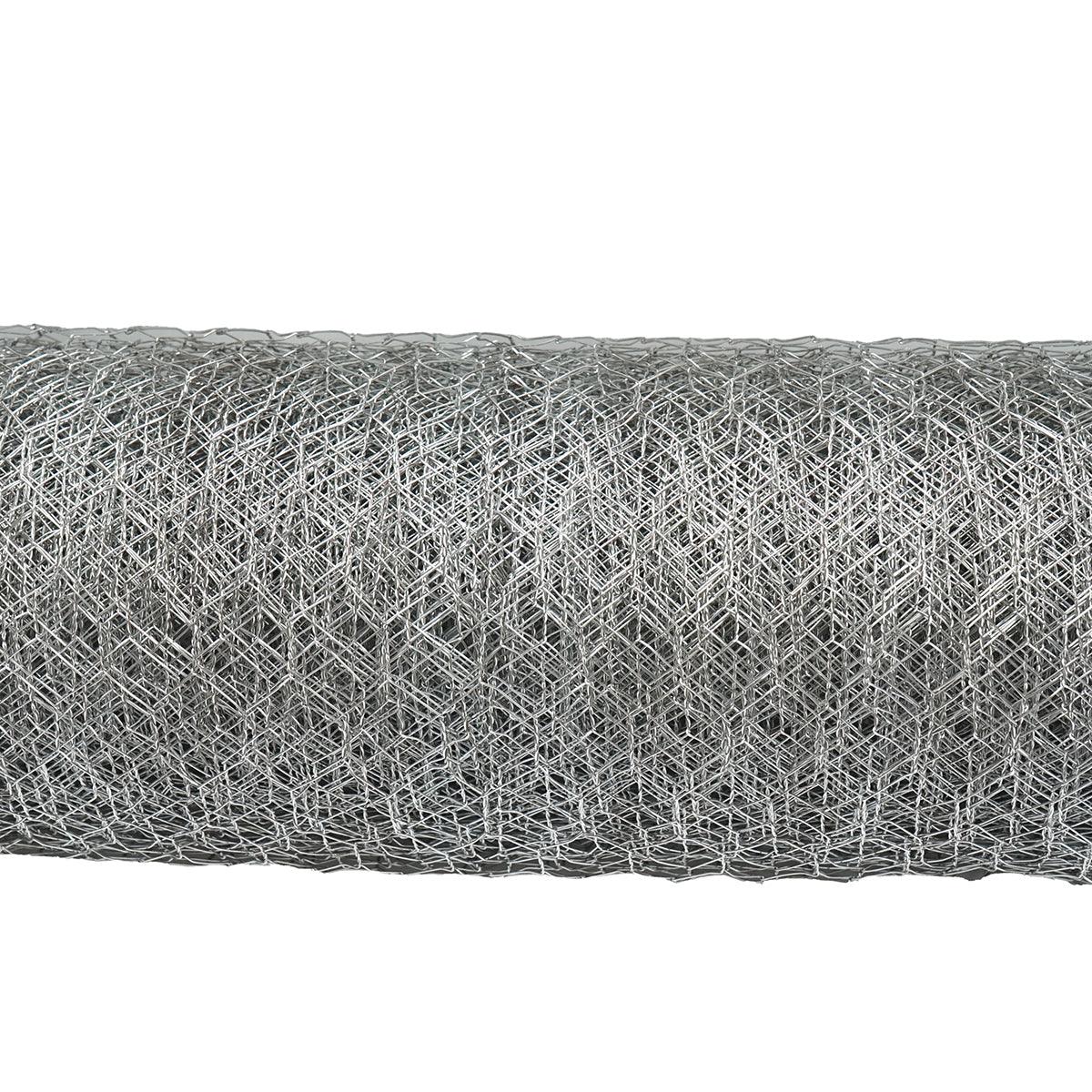 Reti Recinzione per Pollame Rete per recinto L20m, H120cm, intrecciata, zincata con maglie di 25mm, per recinzione