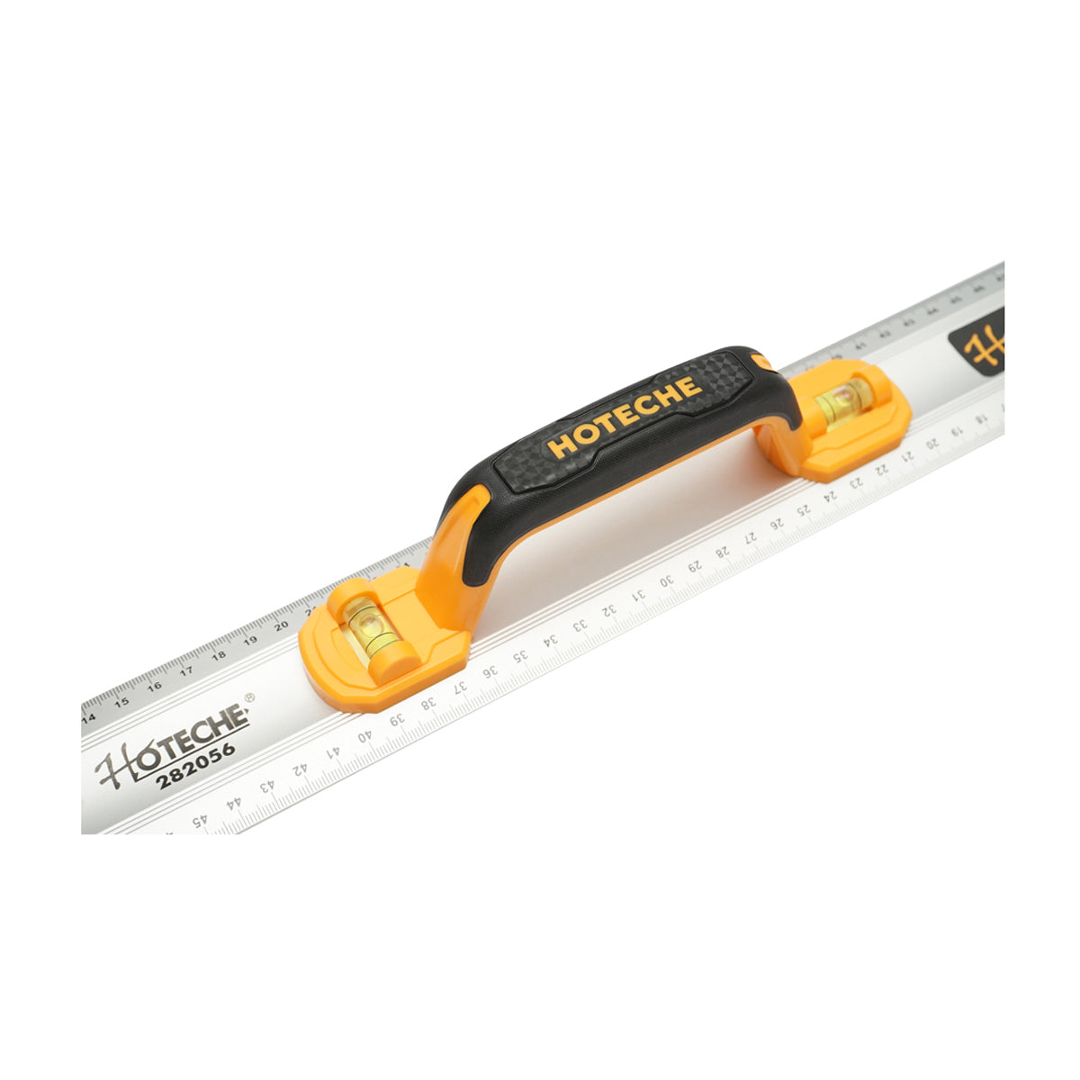 Righello in alluminio con livella, 600mm, con manico e 2 livelli (verticale e orizzontale), Hoteche