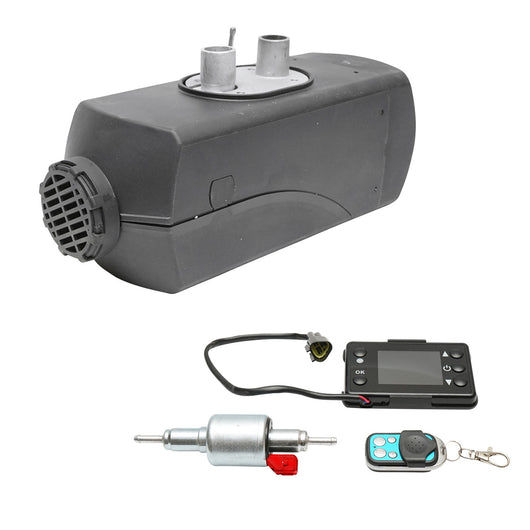 RISCALDATORE D’ARIA RISCALDATORI DA PARCHEGGIO PER L'AUTO RISCALDATORE PER AUTO 12V, 2KW, display LCD, con telecomando e candela Kyocera