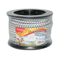 Rotolo di filo elastico nero e bianco fi 7mm, 3x0.3mm acciaio inox SS, 4.5 Ohm/m recinzione elettrica 25m Breckner Germany