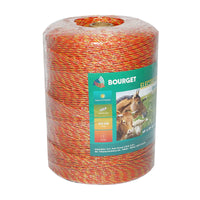 Rotolo di filo giallo-rosso, diametro 2 mm, 6x0.16 mm SS, 1000 m per recinzione elettrica, resistenza 5.5 Ohm, Bourget