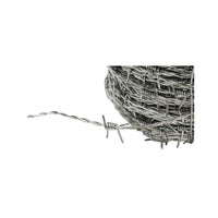 Rotolo di filo spinato zincato 100m,1.8 mm, distanza tra le punte 14cm, per recinzioni, Filo spinato zincato bobina