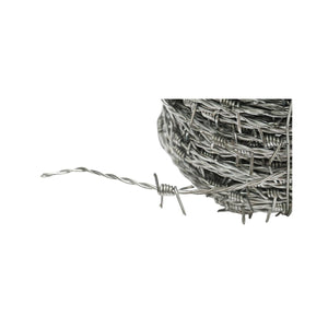 Rotolo di filo spinato zincato 100m,1.8 mm, distanza tra le punte 14cm, per recinzioni, Filo spinato zincato bobina