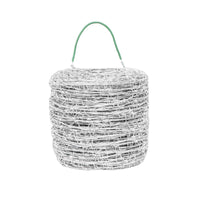 Rotolo di filo spinato zincato 250m,1.8 mm, distanza tra le punte 11-14cm, per recinzioni, Filo spinato zincato bobina