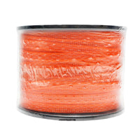 Rotolo di nastro arancione 10mm inserto metallico 4x0.15mm SS, resistenza 12 Ohm / m, recinto elettrico Breckner 200m