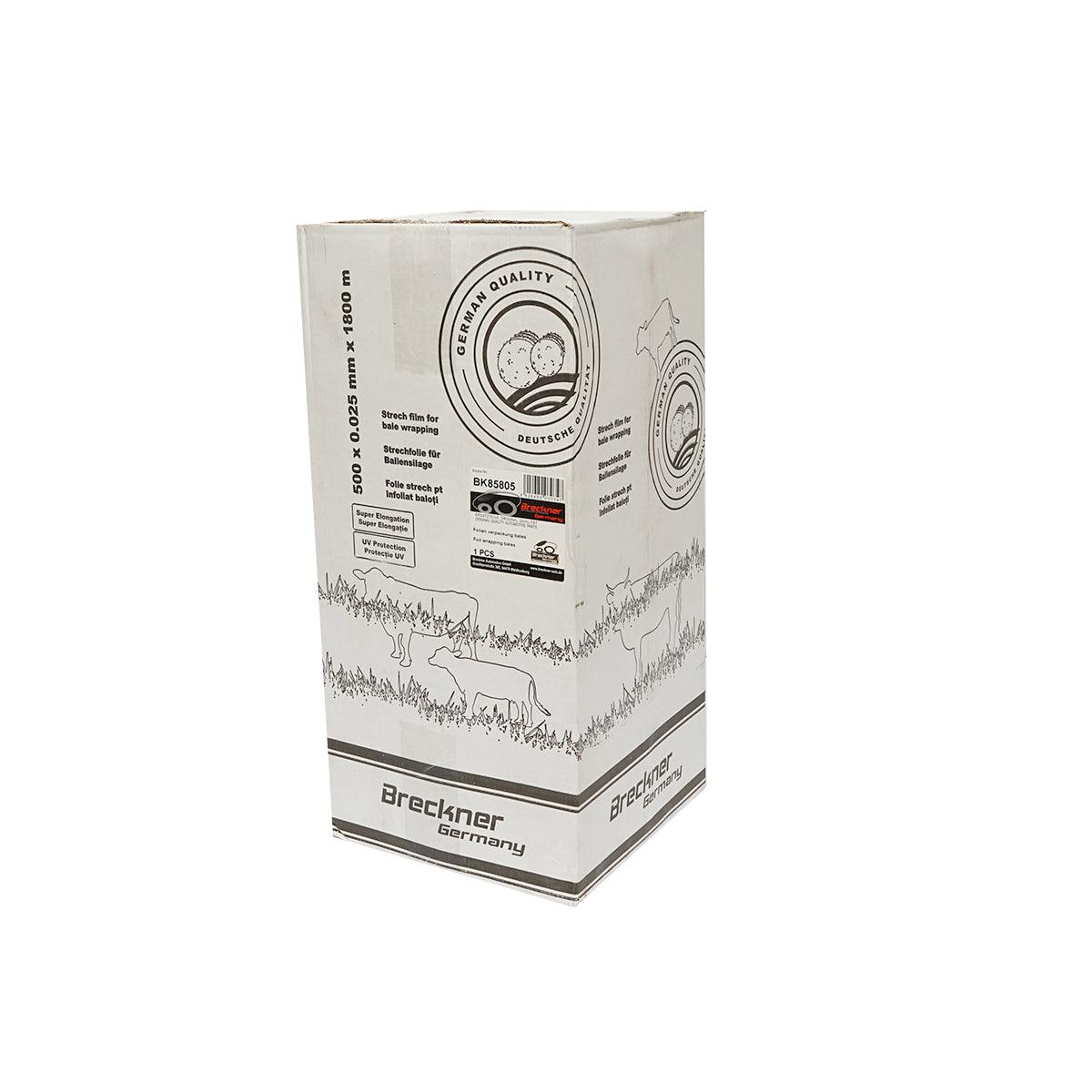 Rotolo Stretch Film per Rotoballe Breckner Germany, 500mm x 1800m, 25 micron, Protezione UV, Agricolo, Imballaggio Fieno