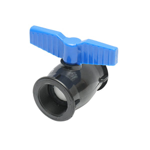 Rubinetto a sfera con giunto uguale, filettatura interna 2x2 pollici, PN10 per sistemi di irrigazione.