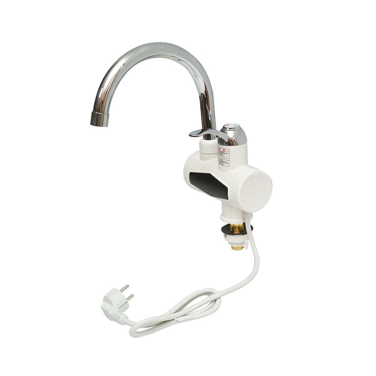 Rubinetto Acqua Calda Istantanea, Scaldabagno Elettrico Istantaneo 3000W, Display Digitale, 35-55°C, IPX4