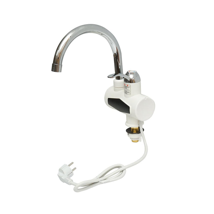 Rubinetto Acqua Calda Istantanea, Scaldabagno Elettrico Istantaneo 3000W, Display Digitale, 35-55°C, IPX4