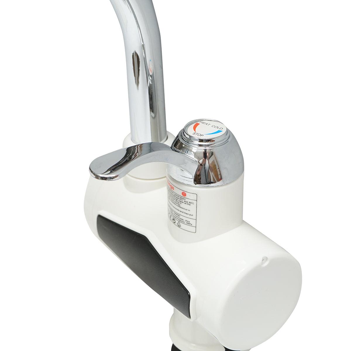 Rubinetto Acqua Calda Istantanea, Scaldabagno Elettrico Istantaneo 3000W, Display Digitale, 35-55°C, IPX4