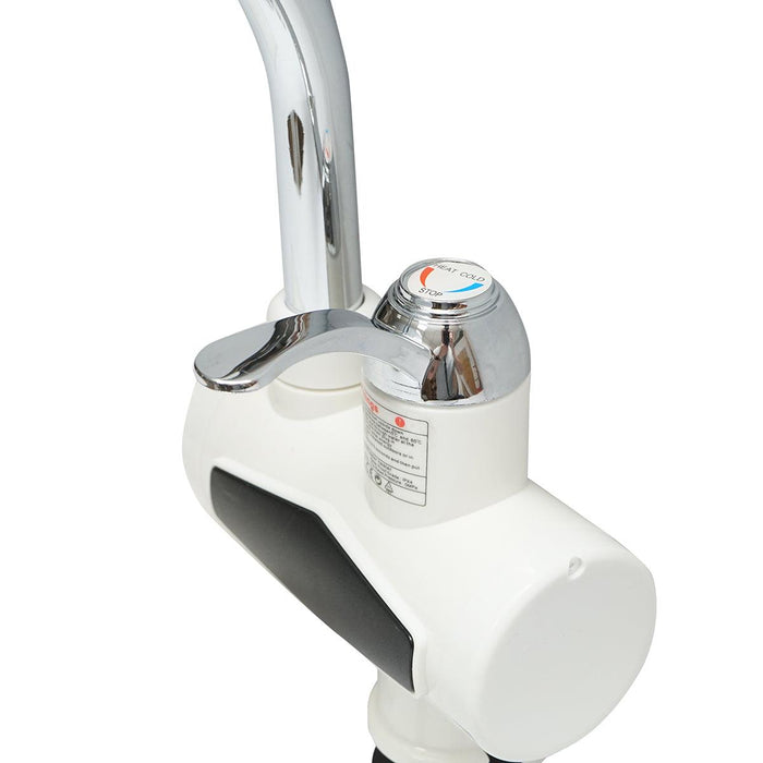 Rubinetto Acqua Calda Istantanea, Scaldabagno Elettrico Istantaneo 3000W, Display Digitale, 35-55°C, IPX4