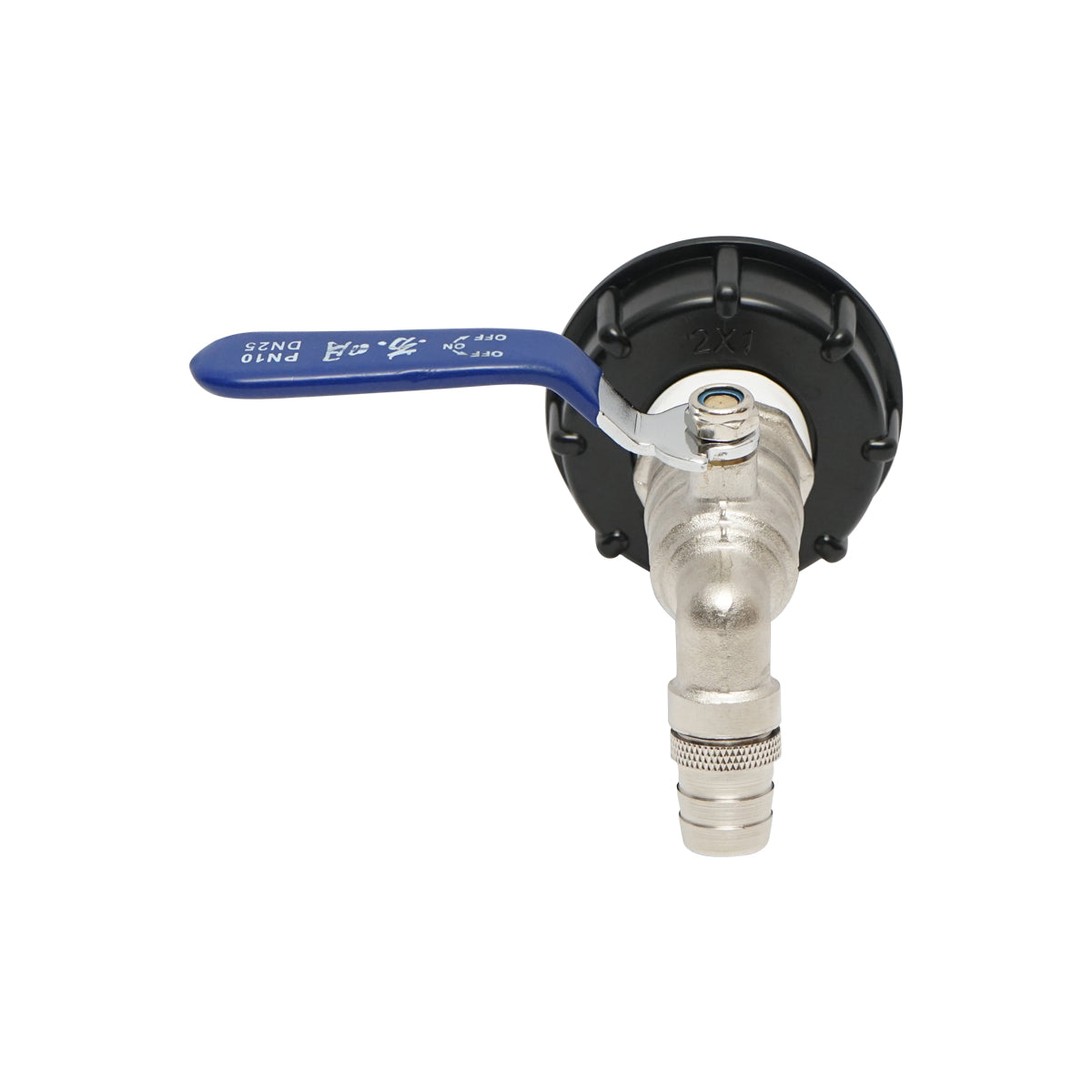 Rubinetto di scarico 1 pollice in ottone per serbatoio IBC con filettatura interna da 60 mm