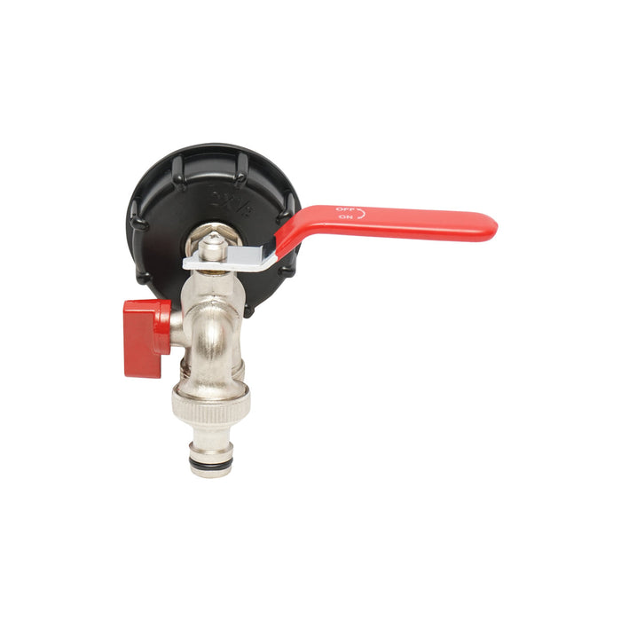 Rubinetto di scarico 1/2 in ottone per serbatoio IBC con filettatura interna da 60 mm