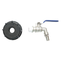 Rubinetto di scarico 1/2 in ottone per serbatoio IBC con filettatura interna da 60 mm, Autospeed