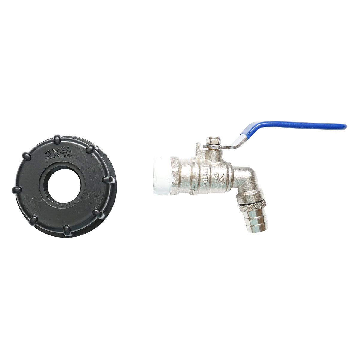 Rubinetto di scarico 3/4 in ottone per serbatoio IBC con filettatura interna da 60 mm, Autospeed