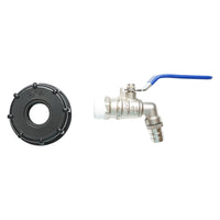 Rubinetto di scarico 3/4 in ottone per serbatoio IBC con filettatura interna da 60 mm, Autospeed