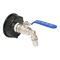 Rubinetto di scarico 3/4 in ottone per serbatoio IBC con filettatura interna da 60 mm, Autospeed