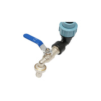 Rubinetto di scarico assemblato con prolunga per serbatoio IBC