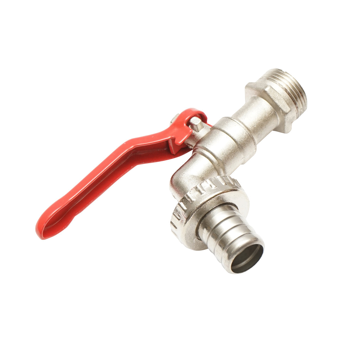 Rubinetto IBC in zinco, adattatore da 2, filetto esterno S60x6, ugello da 0,75, metallo/plastica.