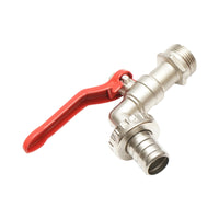 Rubinetto IBC in zinco, adattatore da 2, filetto esterno S60x6, ugello da 0,75, metallo/plastica.