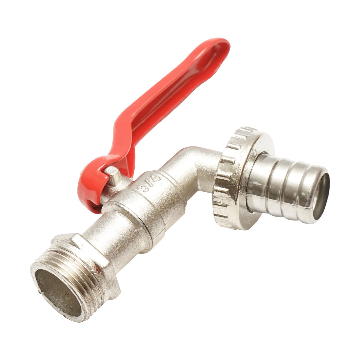 Rubinetto IBC in zinco, adattatore da 2, filetto esterno S60x6, ugello da 0,75, metallo/plastica.