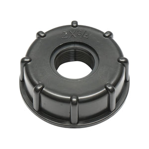 Rubinetto IBC in zinco, adattatore da 2, filetto esterno S60x6, ugello da 0,75, metallo/plastica.