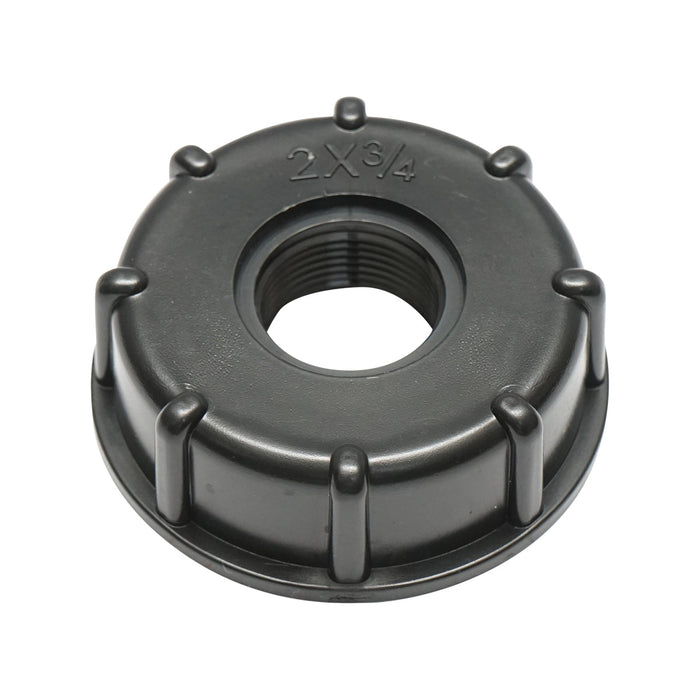 Rubinetto IBC in zinco, adattatore da 2, filetto esterno S60x6, ugello da 0,75, metallo/plastica.