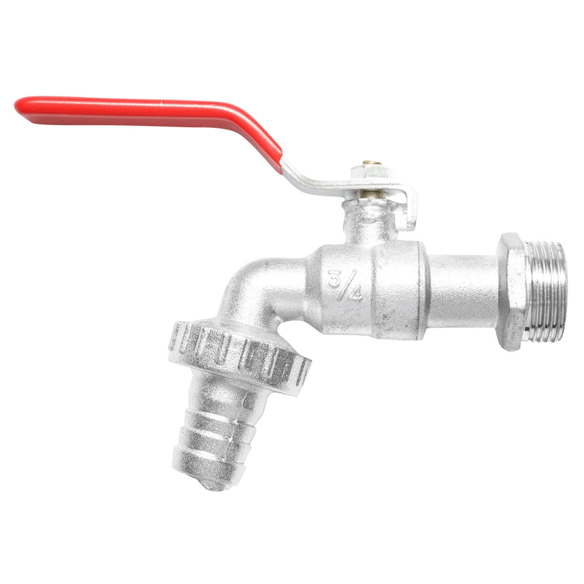 Rubinetto per acqua di servizio 3/4x3/4 con sfera e manico per giardino