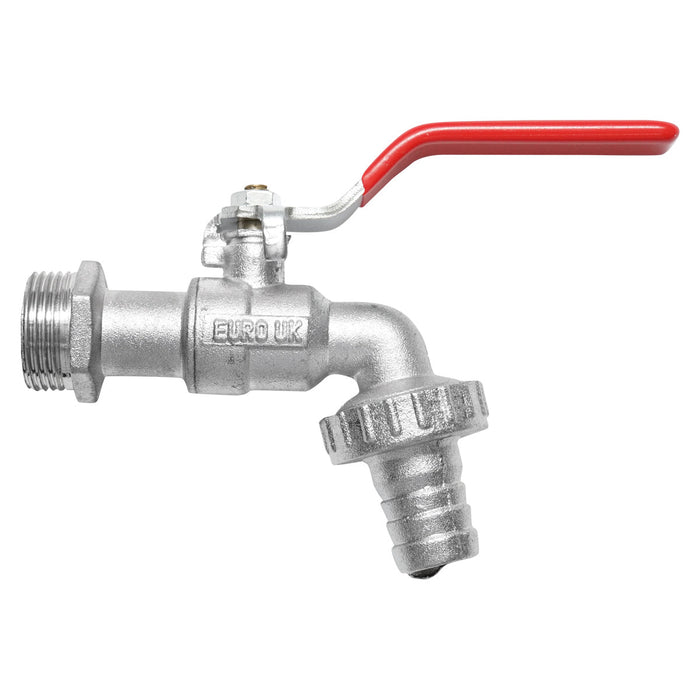 Rubinetto per acqua di servizio 3/4x3/4 con sfera e manico per giardino