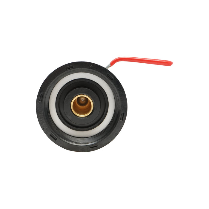 Rubinetto per serbatoio IBC in ottone S60x6x1/2 con filettatura da 60 mm