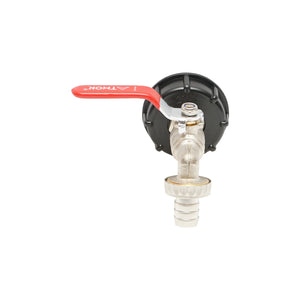 Rubinetto per serbatoio IBC in ottone S60x6x3/4 con filettatura interna da 60 mm