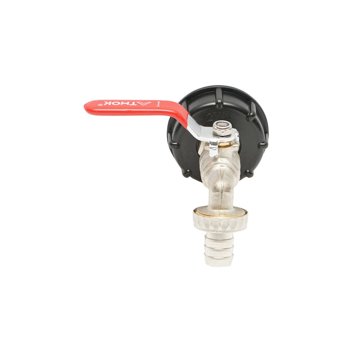 Rubinetto per serbatoio IBC in ottone S60x6x3/4 con filettatura interna da 60 mm